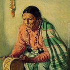 E. Martin Hennings Canvas Paintings - An Indian Ong